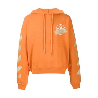 Off-White Tape Diag Arrows Hoodie Orange/Beige