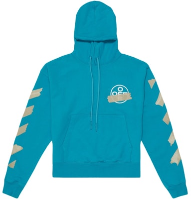 Off-White Tape Diag Arrows Hoodie Petrol Blue/Beige Buy Off-White Tape Diag Arrows Hoodie Petrol Blue/Beige