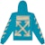 Off-White Tape Diag Arrows Hoodie Petrol Blue/Beige