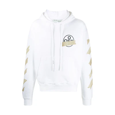 Off-White Tape Diag Arrows Hoodie White/Beige