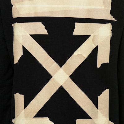 Off-White Tape Diag Arrows Sweatshirt Black/Beige Order Off-White Tape Diag Arrows Sweatshirt Black/Beige