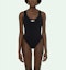 Shop Off-White Tape Swimsuit 'Black/White'