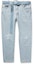 Buy Off-White Tapered Distressed Denim Jeans Light Blue
