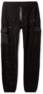 Off-White 黑色多彩涂料泼洒渐缩羊毛长裤 Buy Off-White 黑色多彩涂料泼洒渐缩羊毛长裤