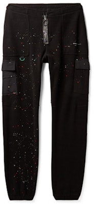 Off-White Tapered Paint Splattered Fleece Sweatpants Black/Multicolor Buy Off-White Tapered Paint Splattered Fleece Sweatpants Black/Multicolor