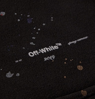 Off-White Tapered Paint Splattered Fleece Sweatpants Black/Multicolor Lookbook Off-White Tapered Paint Splattered Fleece Sweatpants Black/Multicolor