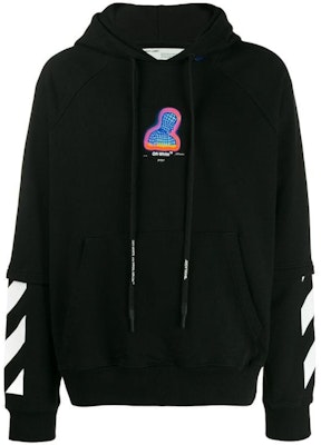 Off-White Thermo Double Sleeve Hoodie Black Buy Off-White Thermo Double Sleeve Hoodie Black