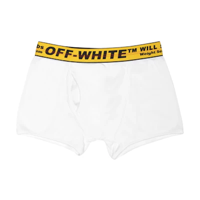 Off-White Three Pack Stretch Cotton Boxer Briefs (SS19) White/Yellow/Black