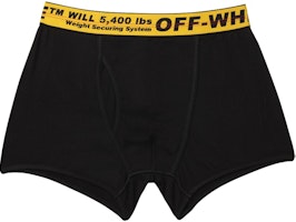 Off-White Three Pack Stretch Cotton Boxer Briefs (SS19) Black/Yellow/Black Off-White Three Pack Stretch Cotton Boxer Briefs (SS19) Black/Yellow/Black