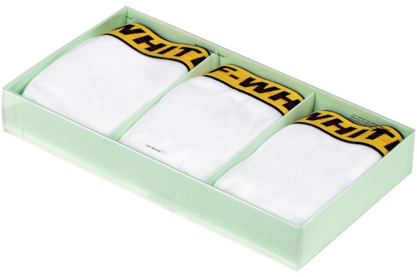 Off-White Three Pack Stretch Cotton Boxer Briefs (SS19) White/Yellow/Black Lookbook Off-White Three Pack Stretch Cotton Boxer Briefs (SS19) White/Yellow/Black