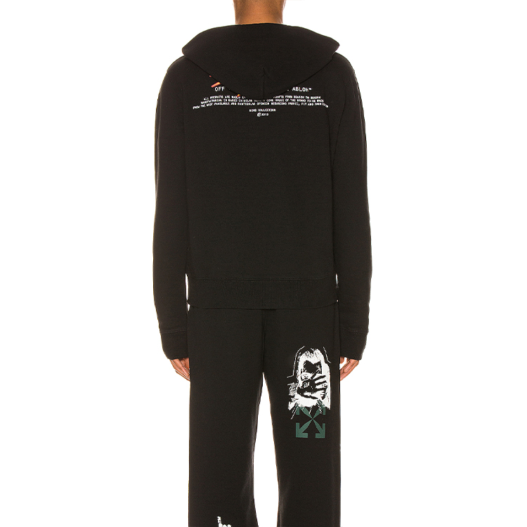 OFF-WHITE Thunder Slim Lightning Logo Hoodie Black Men OMBB034E20FLE0081018 圖 7