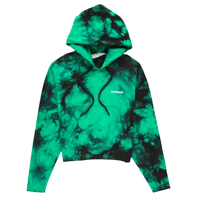 Off-White Tie Dye Contour Hoodie Mint