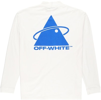 Off-White Triangle Planet Baju Long Sleeve Putih/Biru Order Off-White Triangle Planet Baju Long Sleeve Putih/Biru