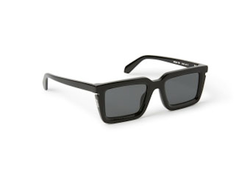 OFF-WHITE Tucson Square Sunglasses Black/Dark Grey (OERI113S24PLA0011007-FR)
