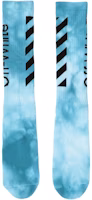 Off-White Tye Dye Diag Mid Socks Light Blue/Black Off-White Tye Dye Diag Mid Socks Light Blue/Black
