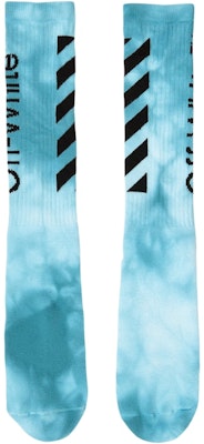 Off-White Tye Dye Diag Mid Socks Light Blue/Black Buy Off-White Tye Dye Diag Mid Socks Light Blue/Black
