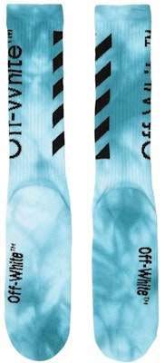 Off-White Tye Dye Diag Mid Socks Light Blue/Black Order Off-White Tye Dye Diag Mid Socks Light Blue/Black