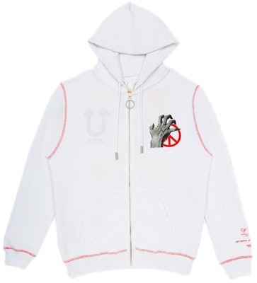 Off-White Undercover Skeleton RVRS Zipped Hoodie White/Multicolor Lookbook Off-White Undercover Skeleton RVRS Zipped Hoodie White/Multicolor