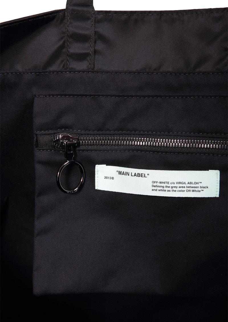Lookbook OFF-WHITE 未完成箭頭黑色托特包
