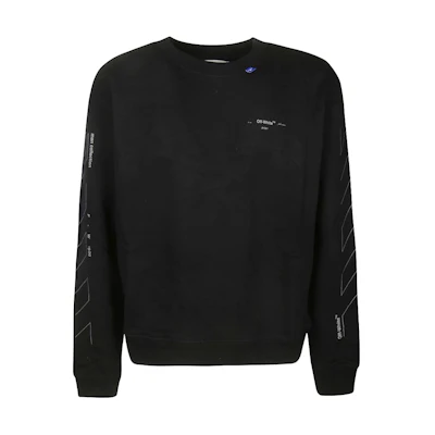 Off-White Unfinished Diag Sweatshirt Black/Silver