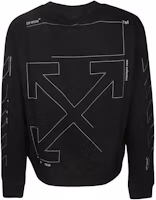 Order Off-White 未完成對角線黑色/銀色衛衣