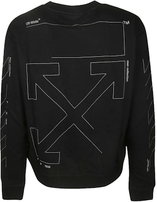 Off-White Unfinished Diag Sweatshirt Black/Silver Order Off-White Unfinished Diag Sweatshirt Black/Silver