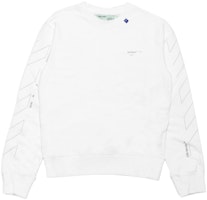 Off-White Unfinished Diag Sweatshirt White/Silver Off-White Unfinished Diag Sweatshirt White/Silver