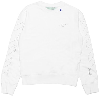 Off-White Unfinished Diag Sweatshirt White/Silver Buy Off-White Unfinished Diag Sweatshirt White/Silver