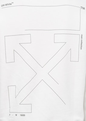 Off-White Unfinished Diag Sweatshirt White/Silver Lookbook Off-White Unfinished Diag Sweatshirt White/Silver