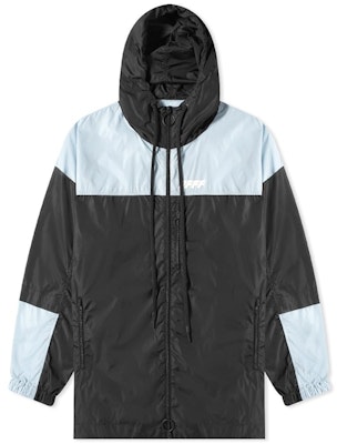 Off-White Unfinished Windbreaker Jacket Black/Grey Buy Off-White Unfinished Windbreaker Jacket Black/Grey