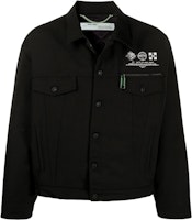 Off-White Universal Key Denim Jacket Black/White Off-White Universal Key Denim Jacket Black/White