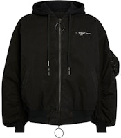 Off-White Vintage Hooded Bomber Jacket Black Off-White Vintage Hooded Bomber Jacket Black