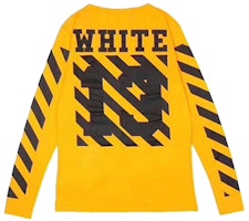 OFF-WHITE Virgil Abloh 13-Stripe Long Sleeve Tee Yellow Unisex AU2001-03-04 OFF-WHITE Virgil Abloh 13-Stripe Long Sleeve Tee Yellow Unisex AU2001-03-04