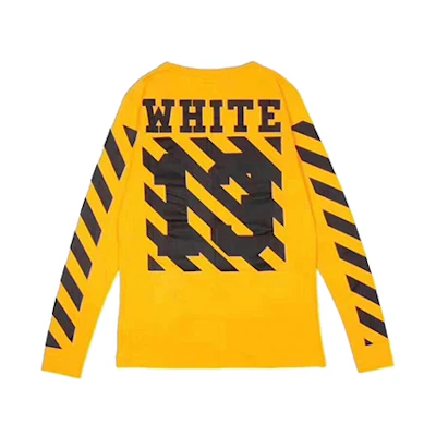 OFF-WHITE Virgil 13-Stripe Long Sleeve Tee Yellow Unisex AU2001-03-04
