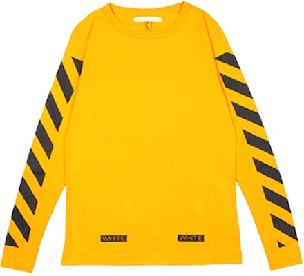 OFF-WHITE Virgil Abloh 13条纹长袖T恤 黄色 男女同款 AU2001-03-04 Lookbook OFF-WHITE Virgil Abloh 13条纹长袖T恤 黄色 男女同款 AU2001-03-04
