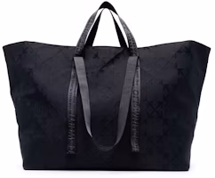 OFF-WHITE Virgil Abloh Black Monogram Embroidered Logo Tote Bag Black OFF-WHITE Virgil Abloh Black Monogram Embroidered Logo Tote Bag Black