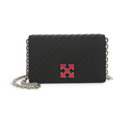 OFF-WHITE Virgil Abloh Jitney 0.5 Arrow Logo Crossbody Bag Black