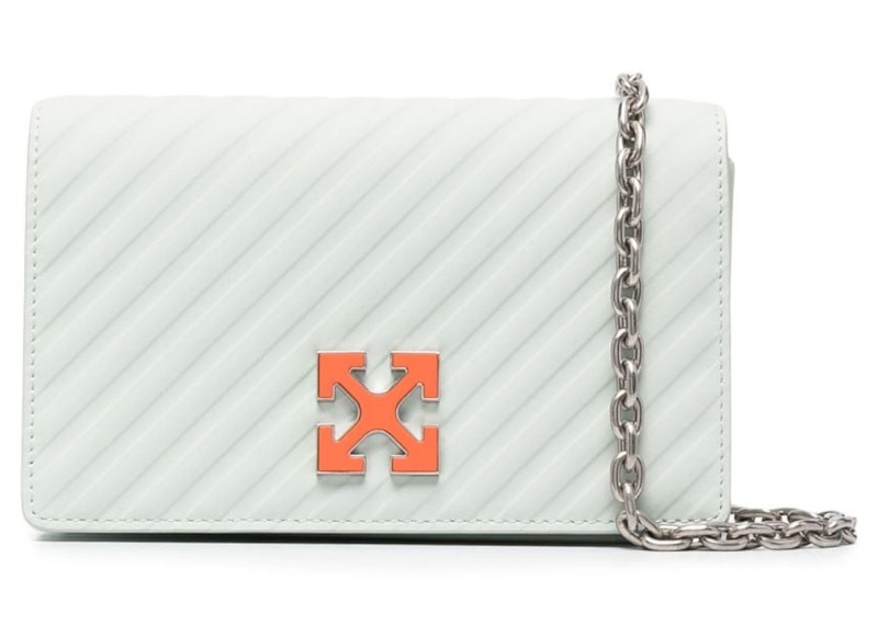 OFF-WHITE Virgil Abloh Jitney 0.5 Arrow Logo Crossbody Bag White