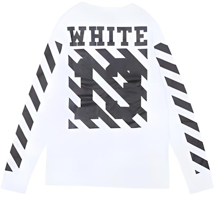 OFF-WHITE Virgil Ow条纹13字母长袖白色男女同款T恤 AU2001-03-00 Buy OFF-WHITE Virgil Ow条纹13字母长袖白色男女同款T恤 AU2001-03-00
