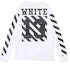 Order OFF-WHITE Virgil Ow条纹13字母长袖白色男女同款T恤 AU2001-03-00