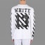 Purchase OFF-WHITE Virgil Ow条纹13字母长袖白色男女同款T恤 AU2001-03-00