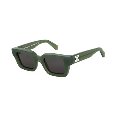 OFF-WHITE Virgil Rectangle Sunglasses Green/Grey (OERI008C99PLA0015507-FR)