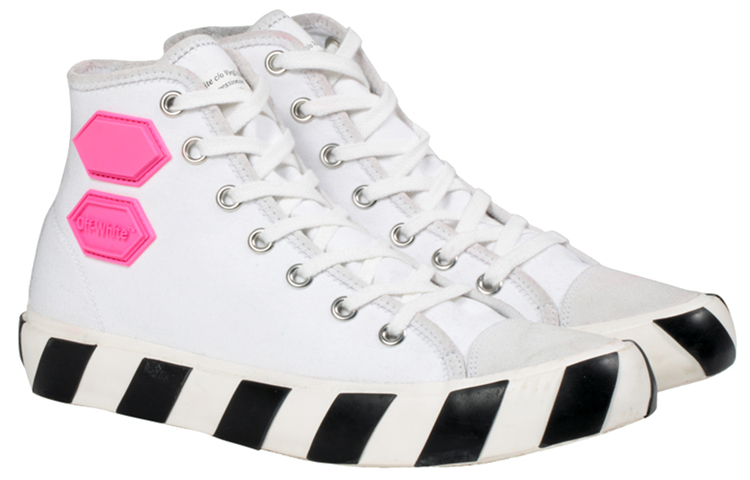 Shop Off-White Vulc High Top 'Putih' Sneakers OMIA110R19C210350128
