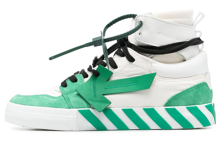 Off-White Vulc High White Green OMIA225F22LEA0010155