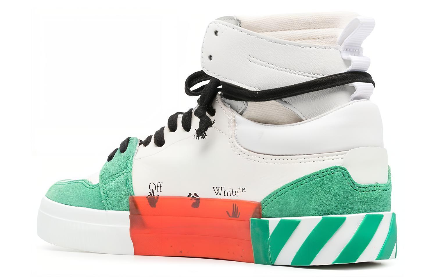 Shop Off-White Vulc High Blanco Verde OMIA225F22LEA0010155