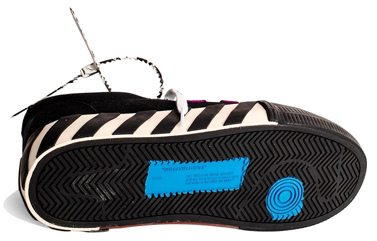 Details for OFF-WHITE Virgil Abloh 條紋 低幫 時尚板鞋 男款 黑紫