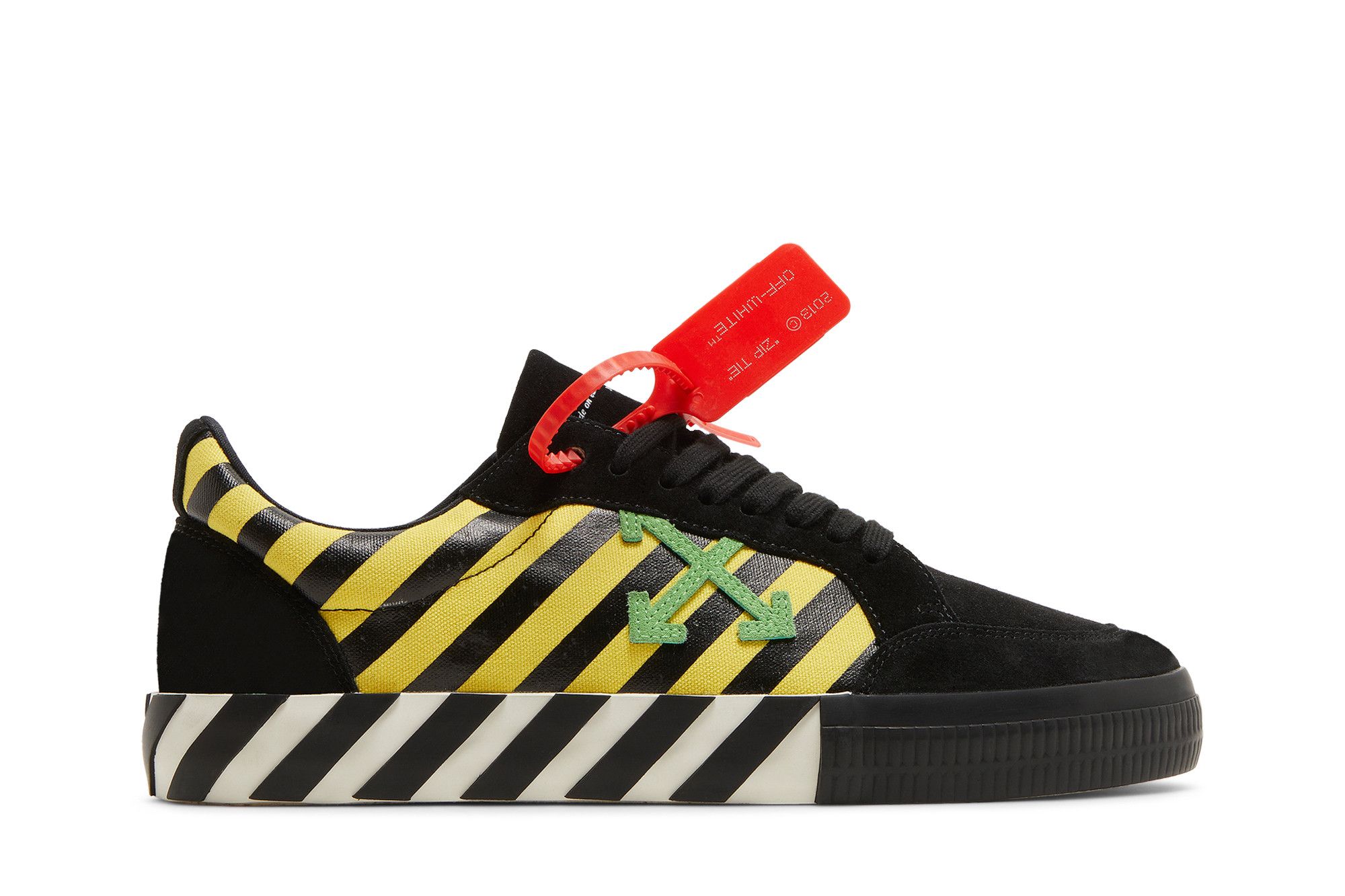 Off-White Vulc Low 'Black Yellow Green' OMIA085E19C210476040