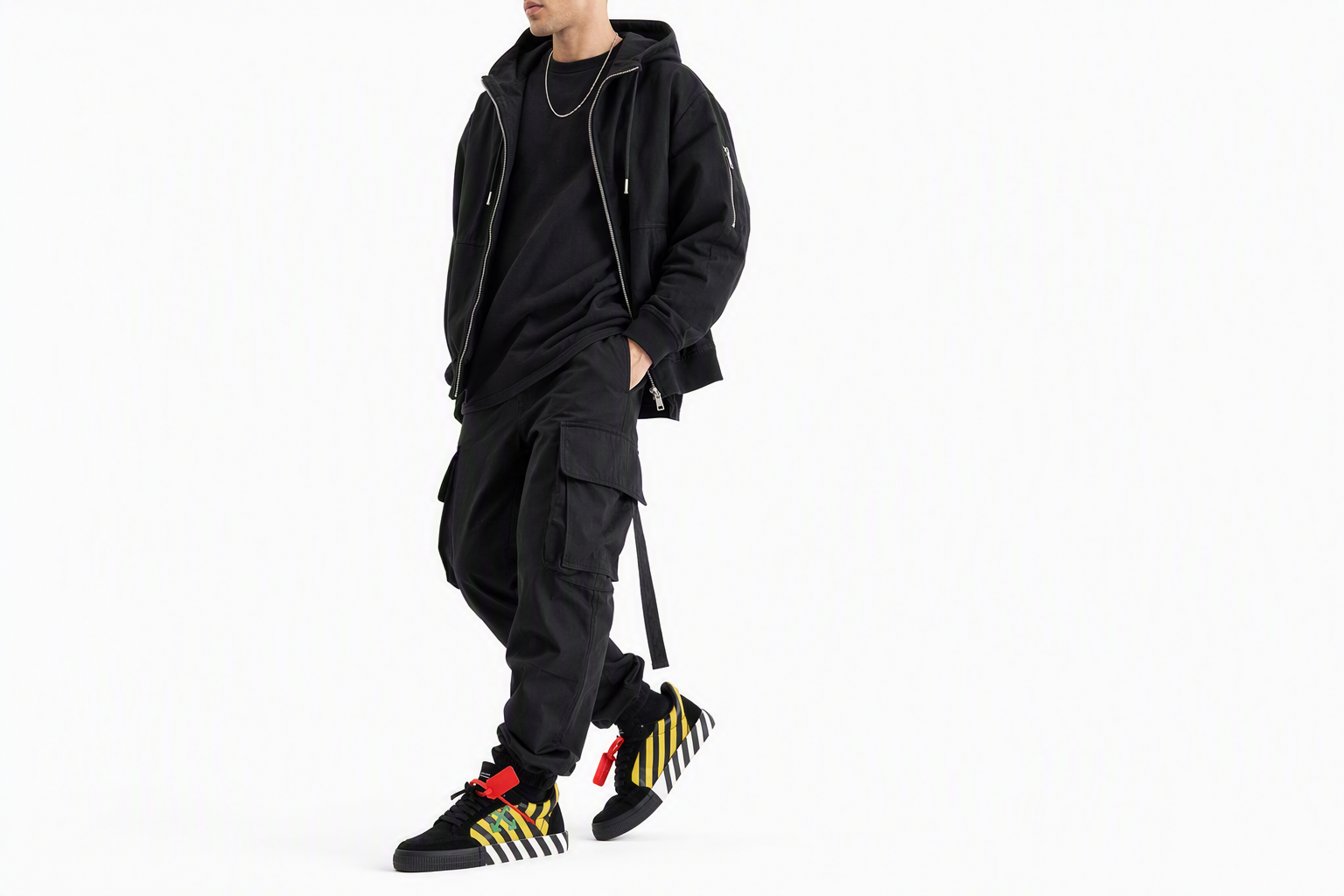 Order オフホワイト バルクロウ 黒黄緑 OMIA085E19C210476040
