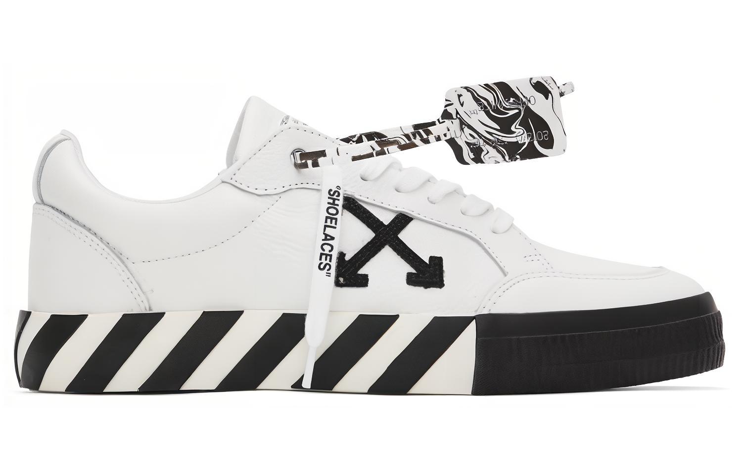 Order OFF-WHITE Virgil Abloh 條紋 低幫休閒板鞋 白