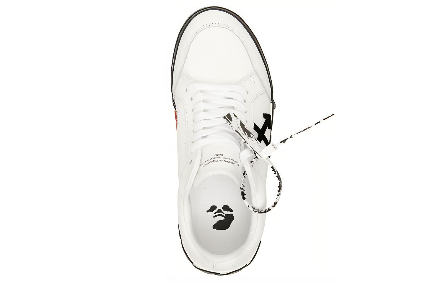 Shop OFF-WHITE Virgil Abloh 條紋 低幫休閒板鞋 白